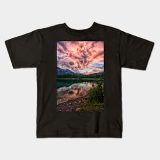 Surprise Sunset at Lake Patricia Kids T-Shirt